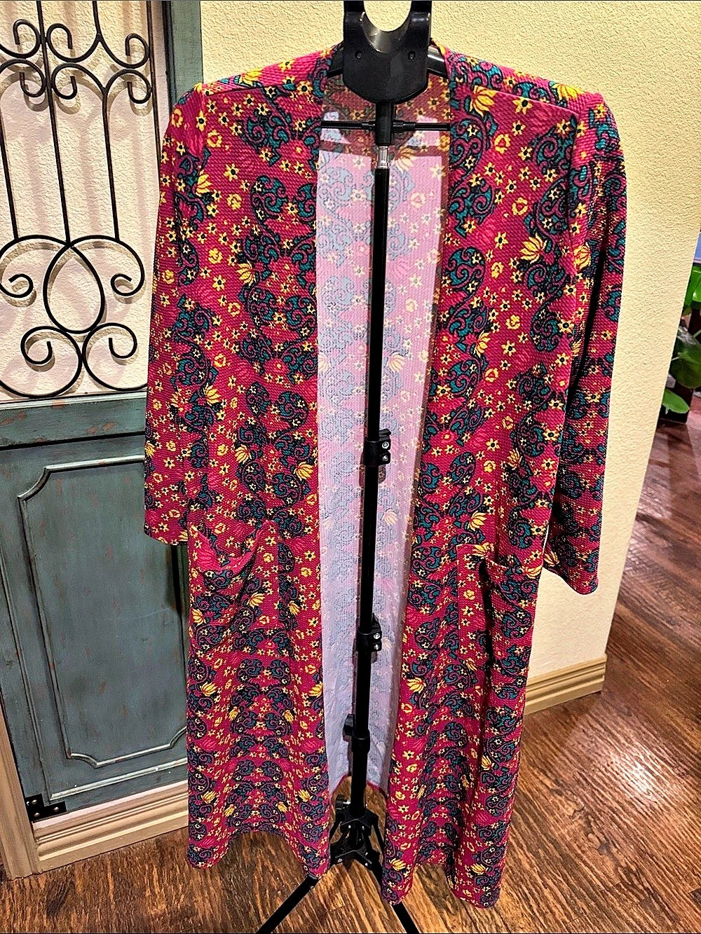 LuLaRoe Carly Paisley Maxi Dress Pink Large NWT
